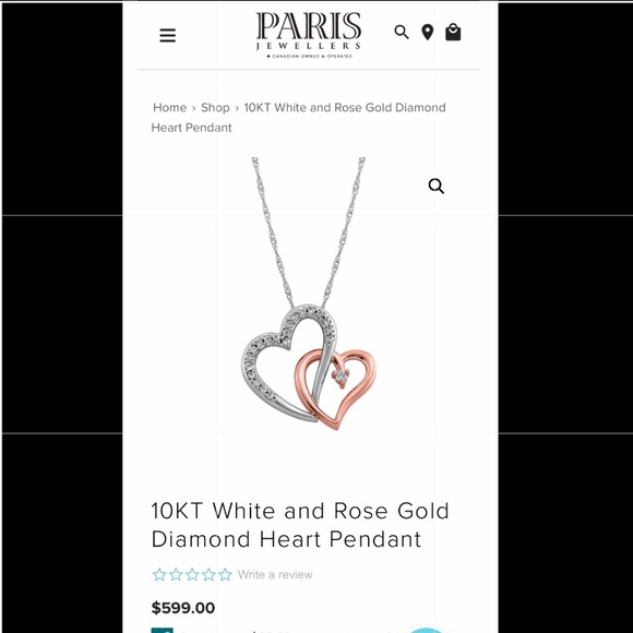 Paris Jewelers 10kt Gold & Diamond Heart Necklace - Picture 6 of 7
